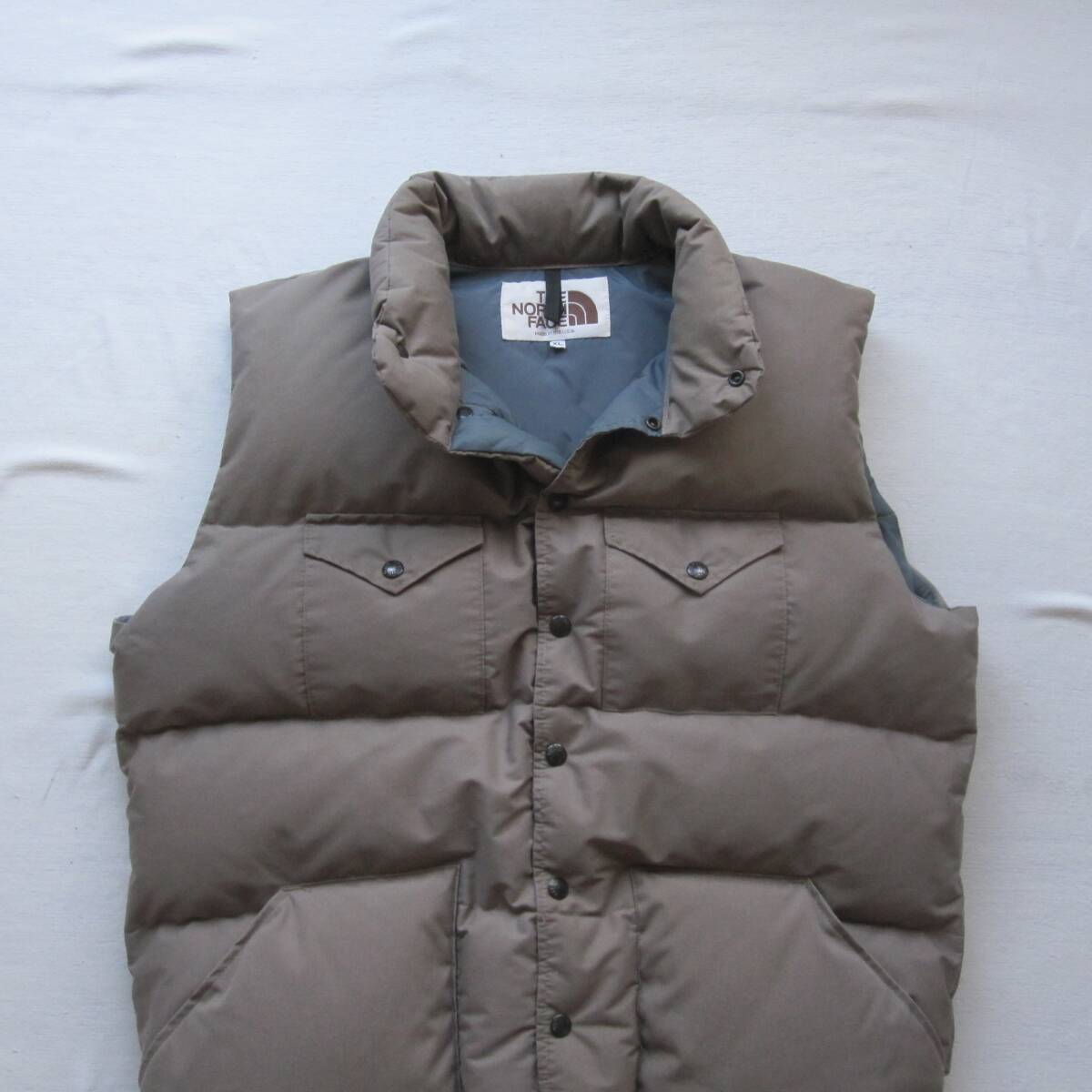 80's ノースフェイス ダウンベスト (XL) 黒ラッカー 茶タグ USA製 レア
