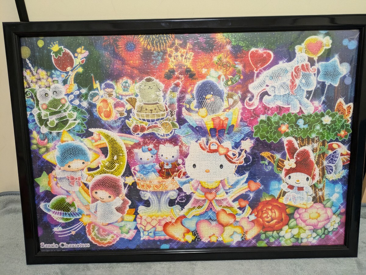 ハローキティ キティちゃん ジグソーパズル 1000ピース 完成品 糊付け