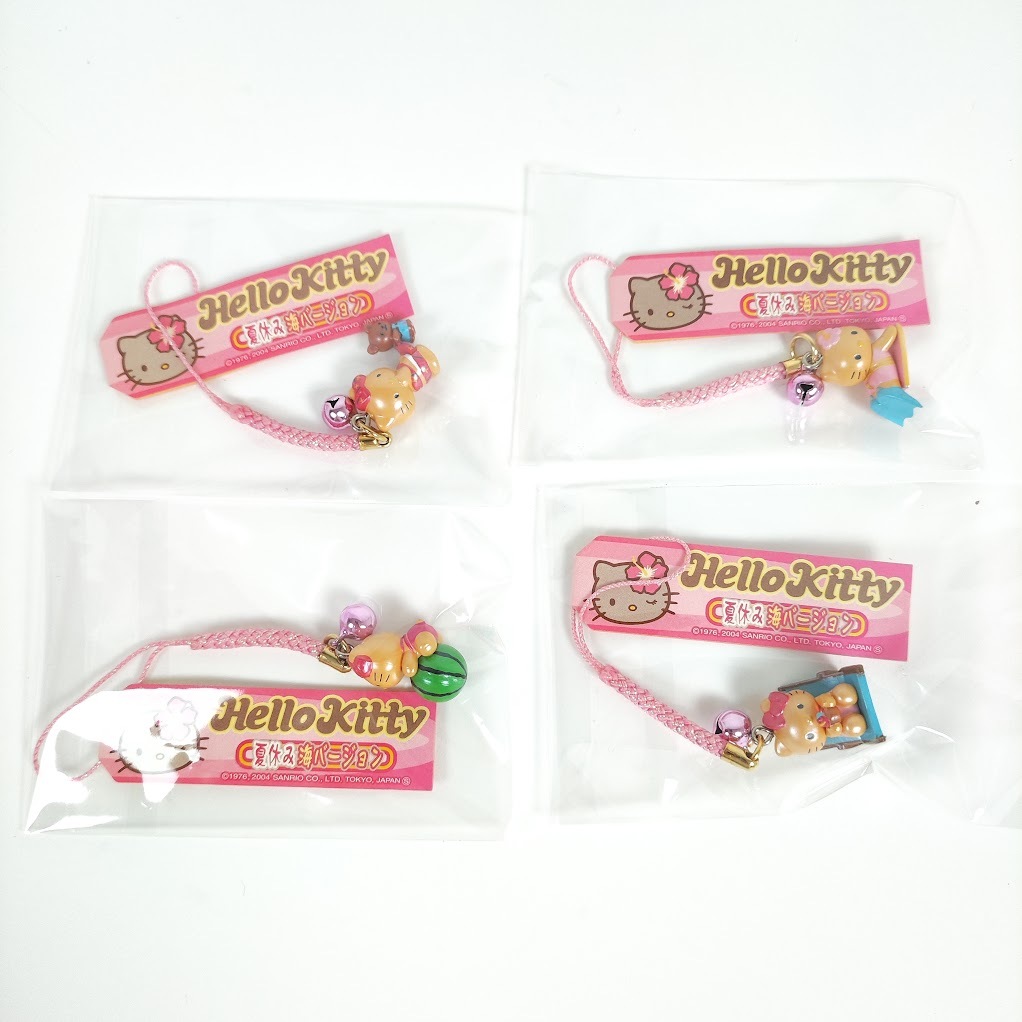 ハローキティ 夏休み海バージョン 日焼け レア 根付け ストラップ ご
