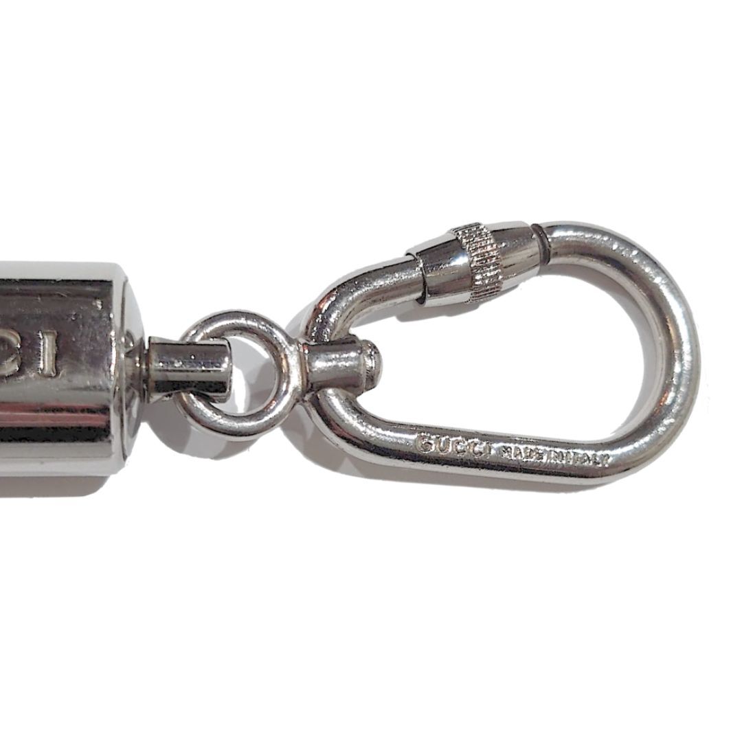 鑑定済】GUCCI グッチ ダブルフック カラビナ ギミック キーホルダー