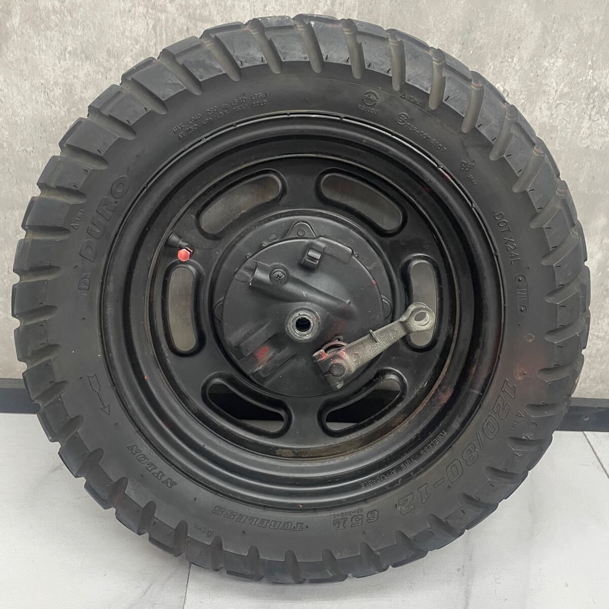 純正エイプ 50 100 フロントホイール KV7-3 純正黒12x2.50