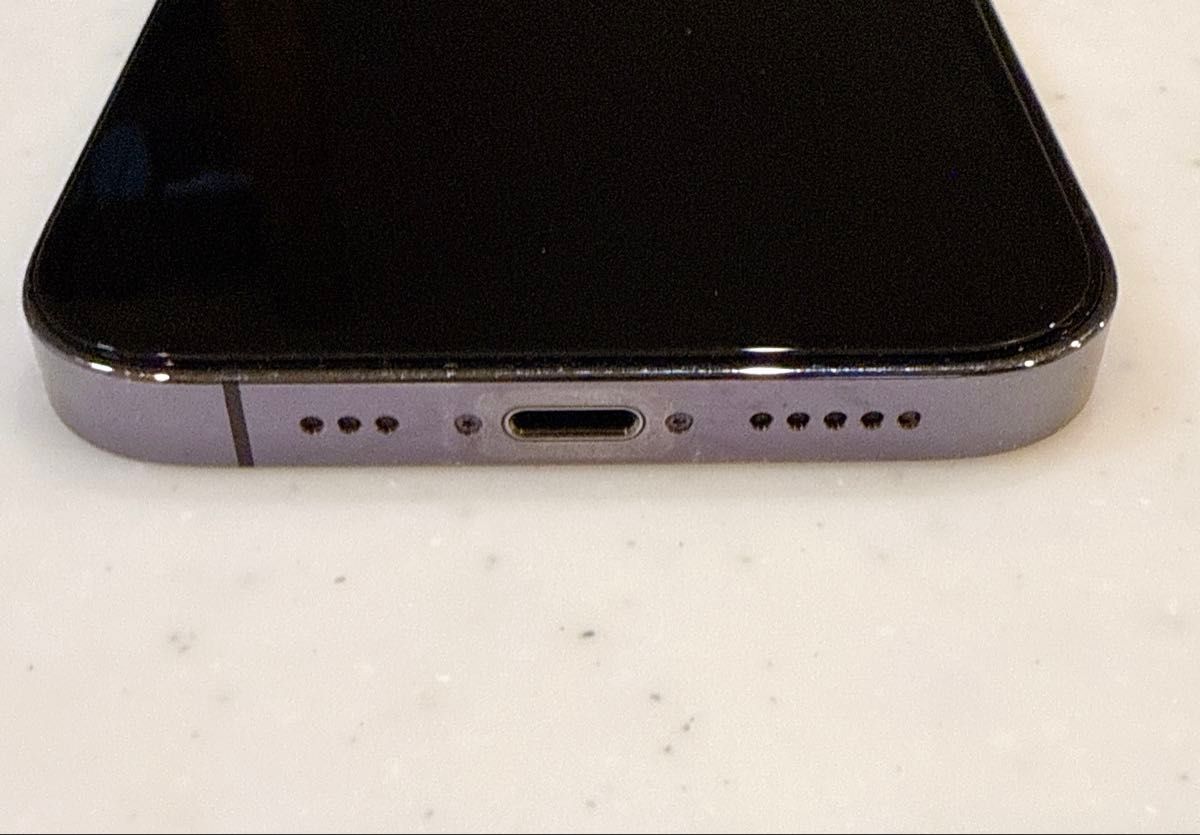 iPhone 14 Pro 256GB パープル 背面割れあり 動作問題なし Apple