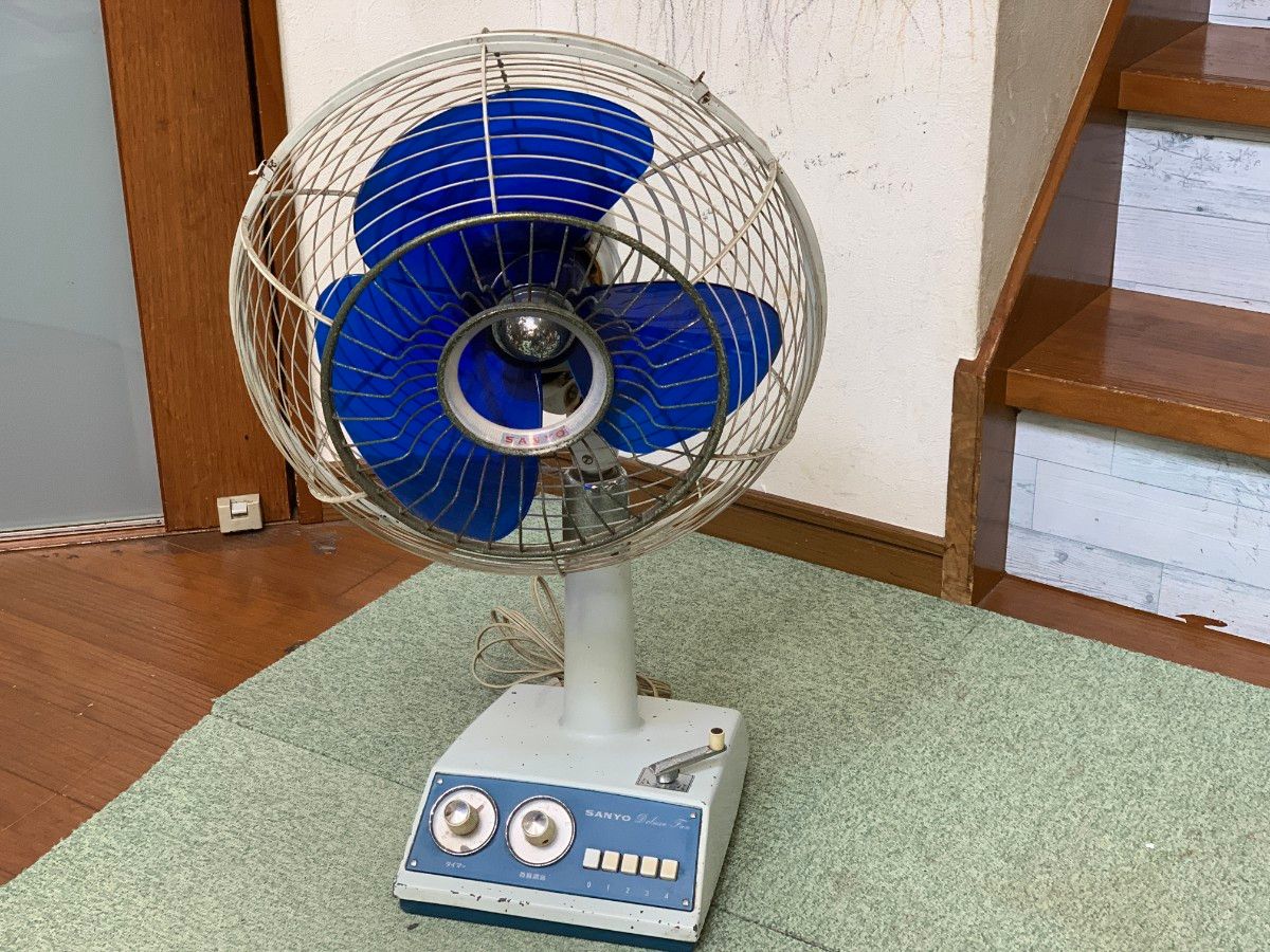 M6012 昭和レトロ 扇風機 SANYO EF-36-Y Deluxe Fan サンヨー｜Yahoo