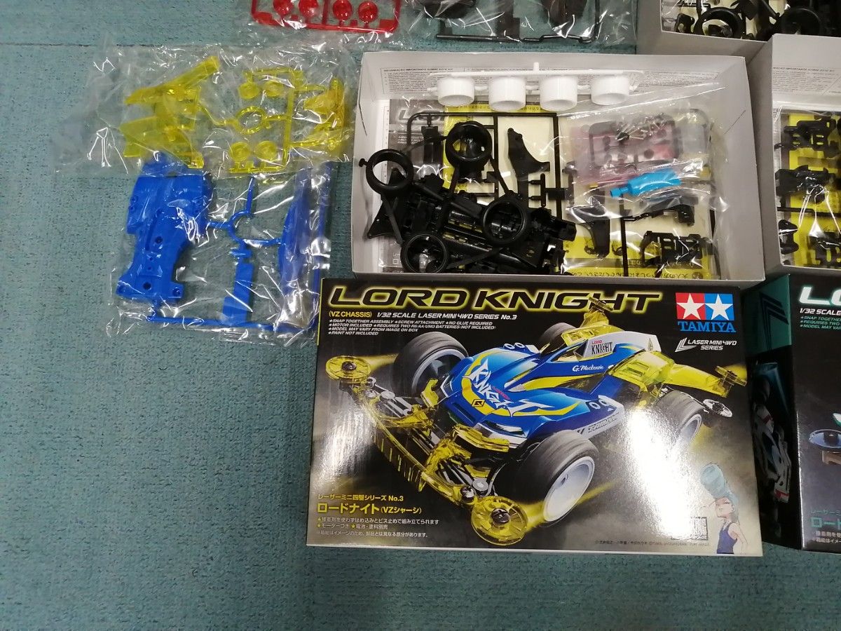 レーザーミニ四駆 3台セット タミヤ 未組立 廃盤 ロードスピリット VZ