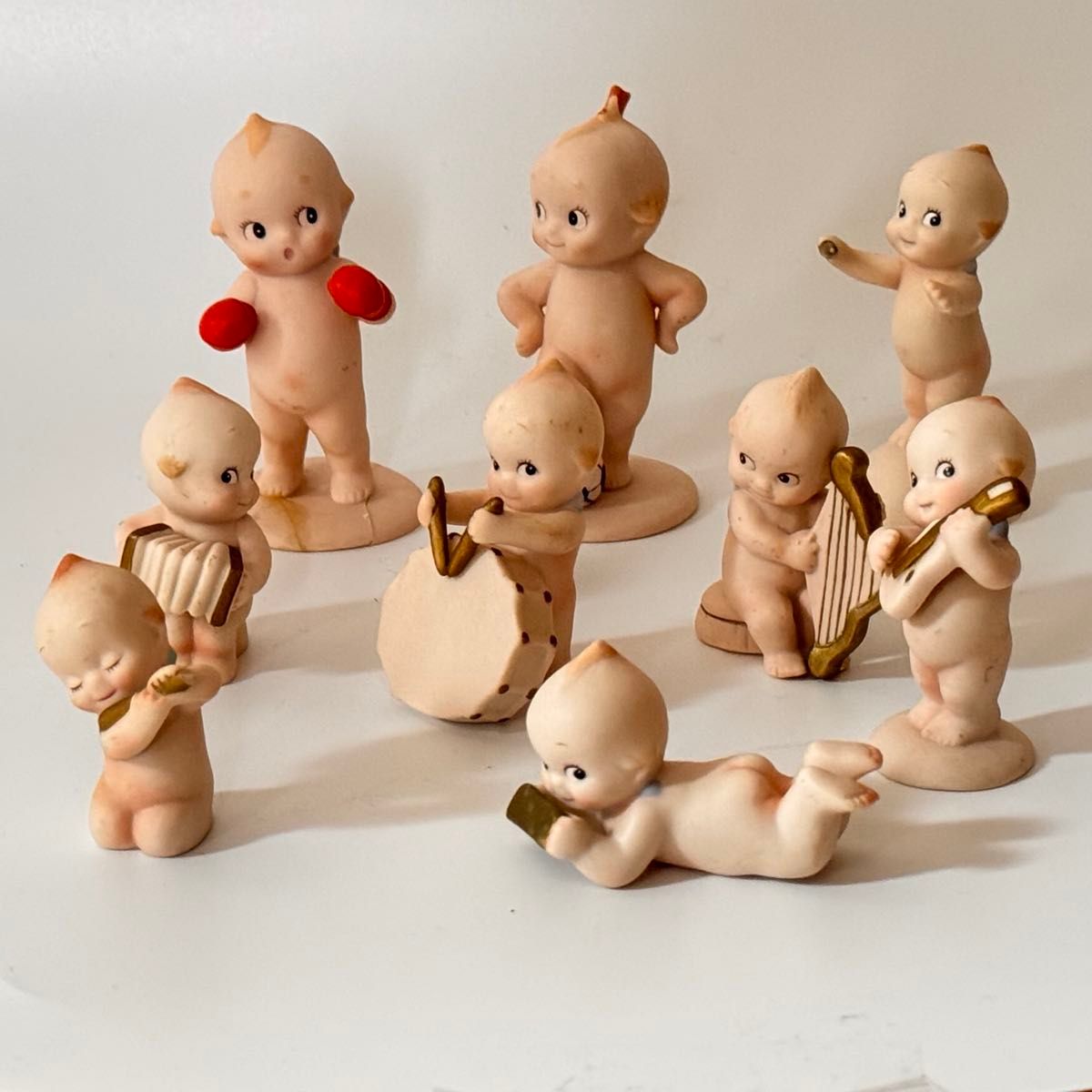 ローズオニール キューピー 9個まとめ アンティーク 加藤工芸 陶器 小