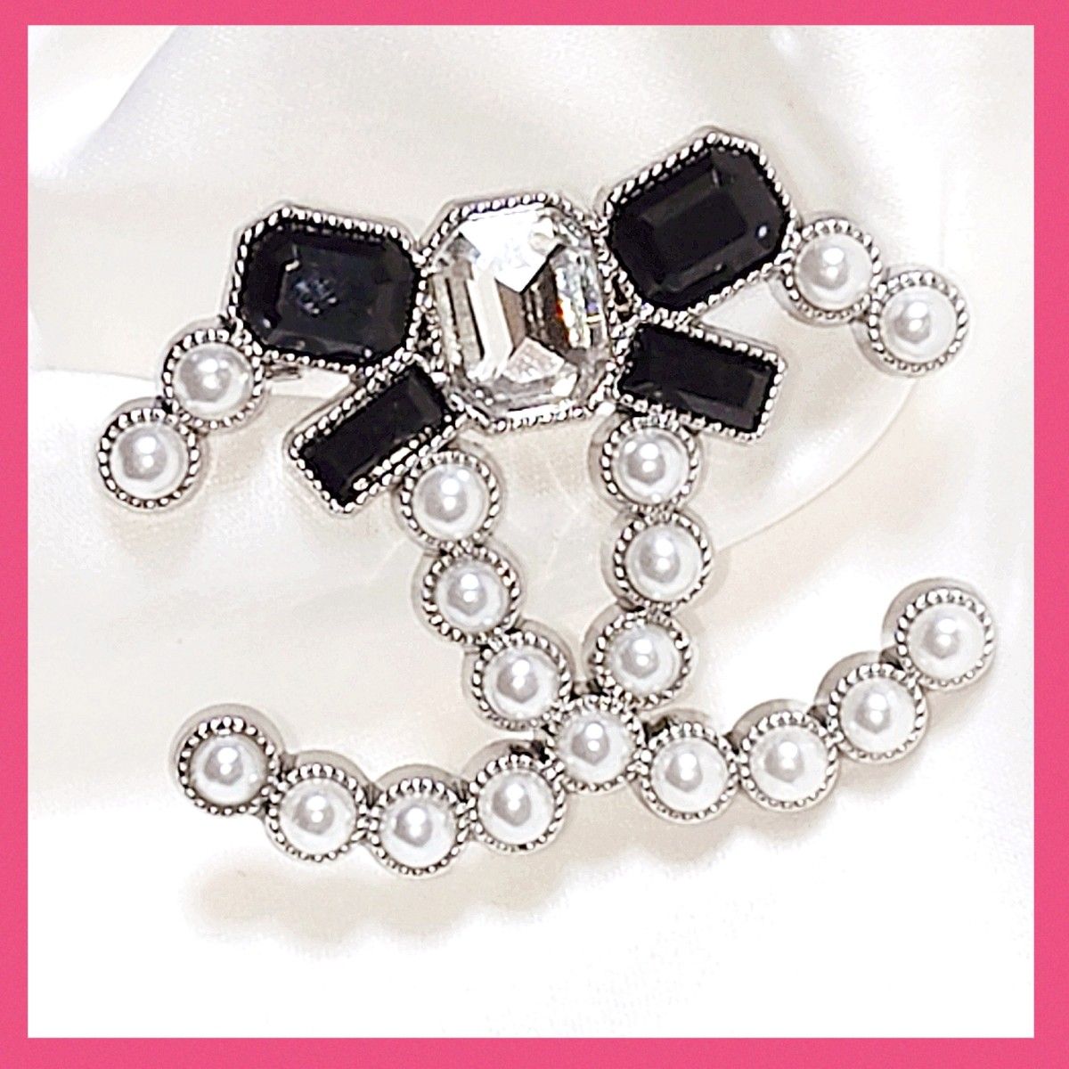 1点限り】シャネル ブローチ カラーストーン ラインストーン パール