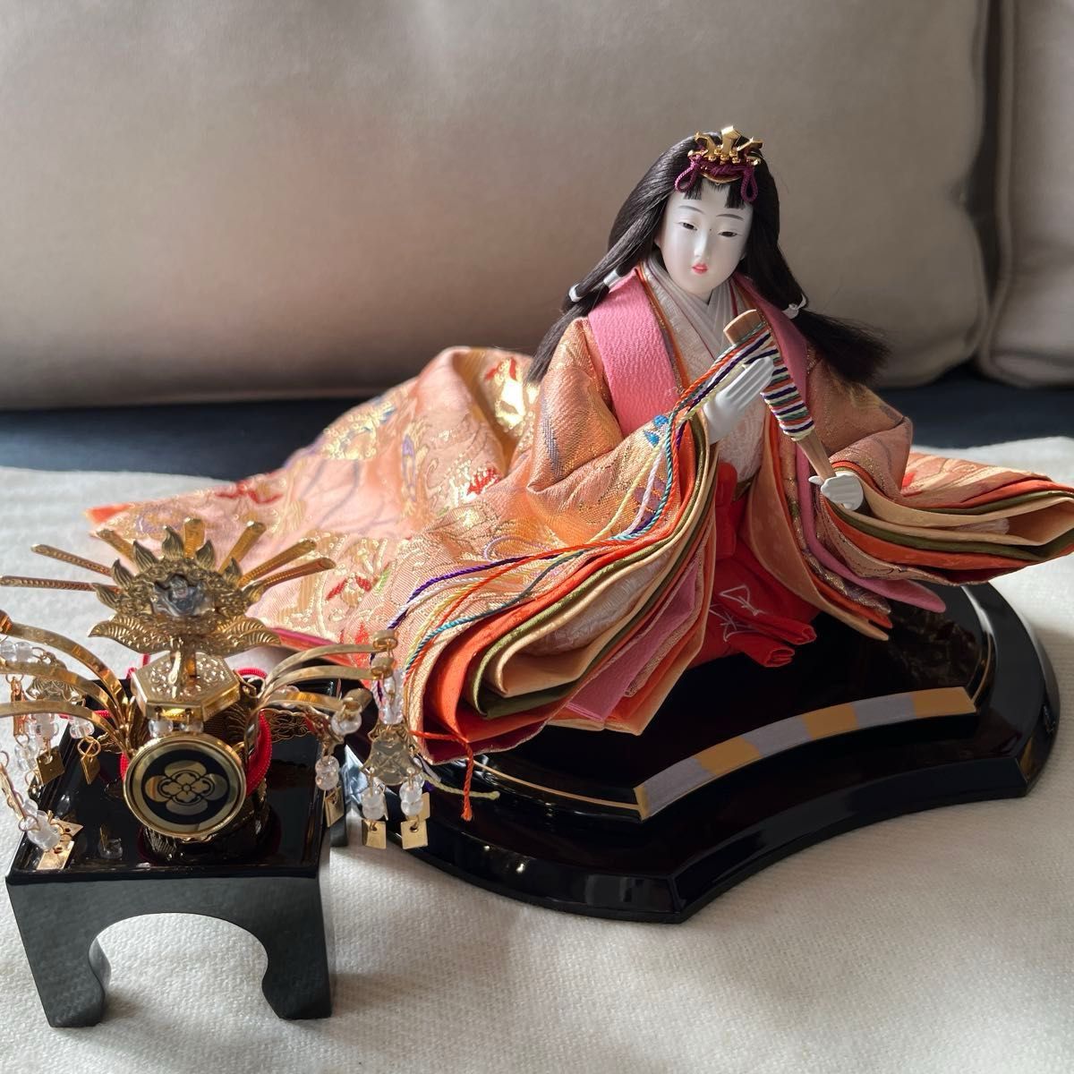 秀月「平安絵巻雛①」お代理様とお雛様 雛人形のみ 雛人形すてき