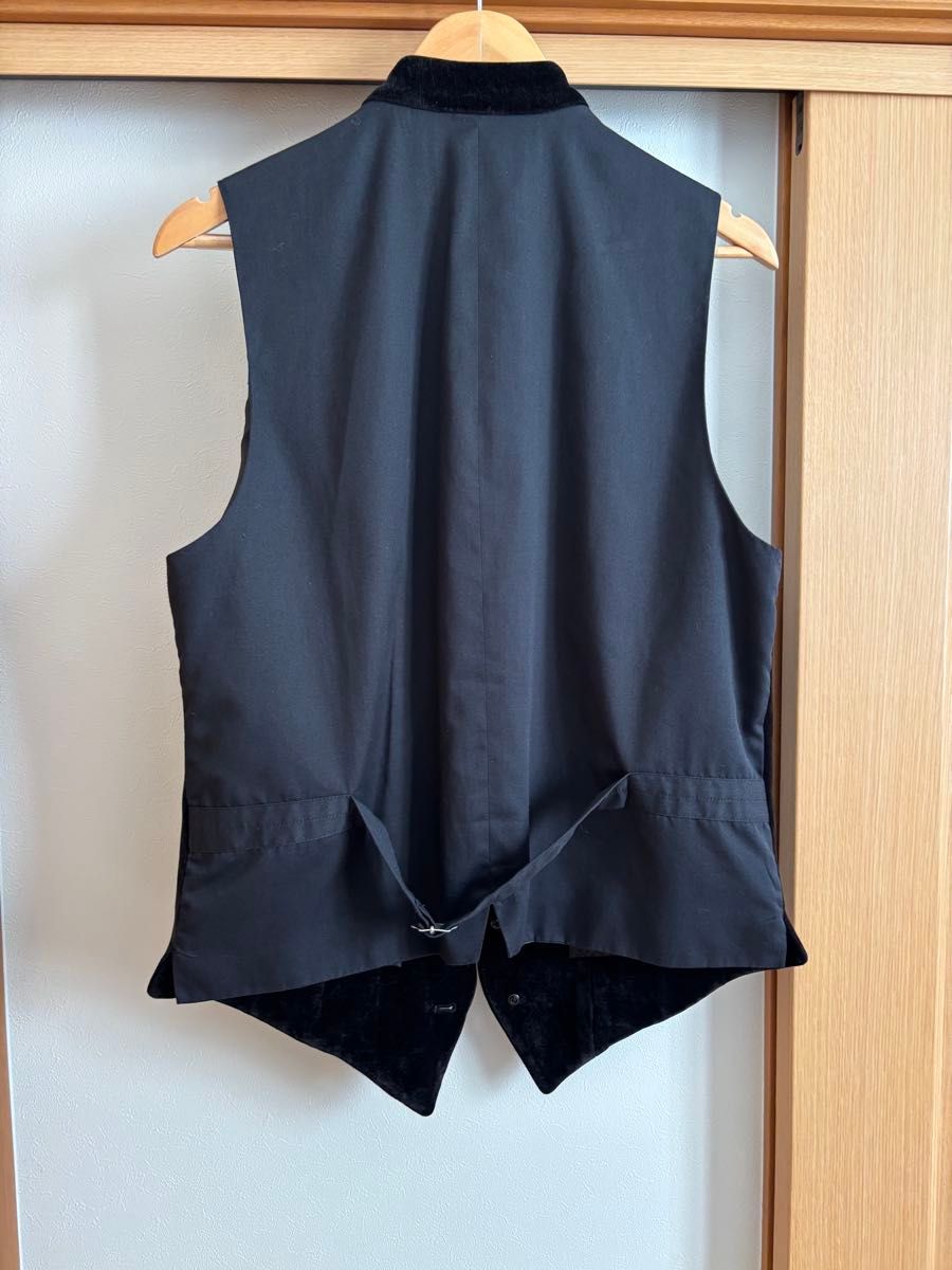 s'yte サイト ベルベット スタンドカラーベスト 黒 ベスト ジレ ヨウジ