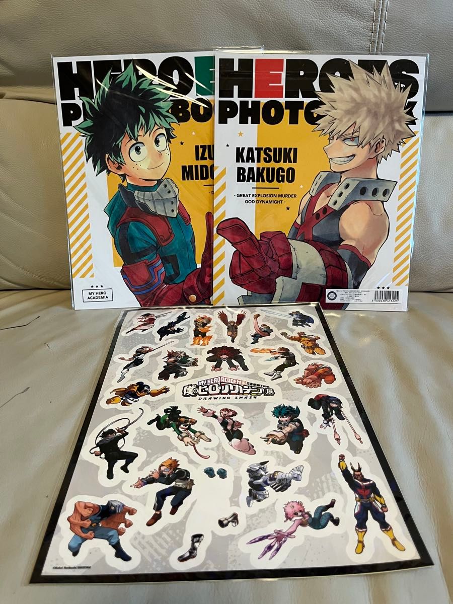僕のヒーローアカデミア 緑谷出久 爆豪勝己 原画展グッズ3点セット
