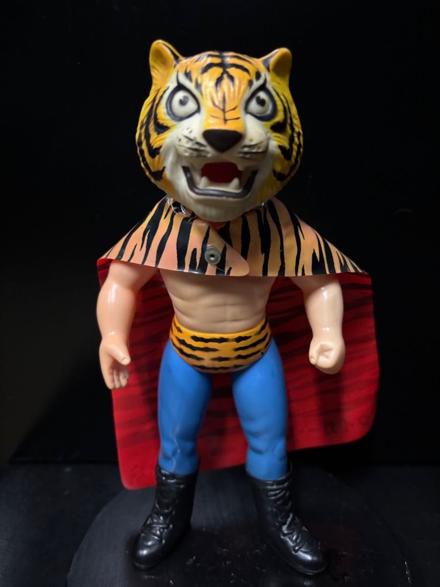 タイガーマスク ソフビ 中嶋製作所 当時物 スタンダードサイズ 面取れ