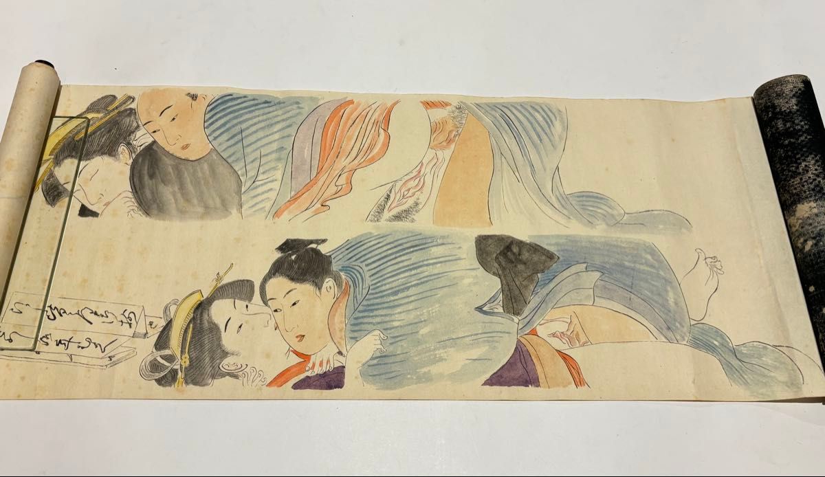 春画絵巻物」彩色 手書き 1巻|艶本 浮世絵 和本 わじるし｜Yahoo