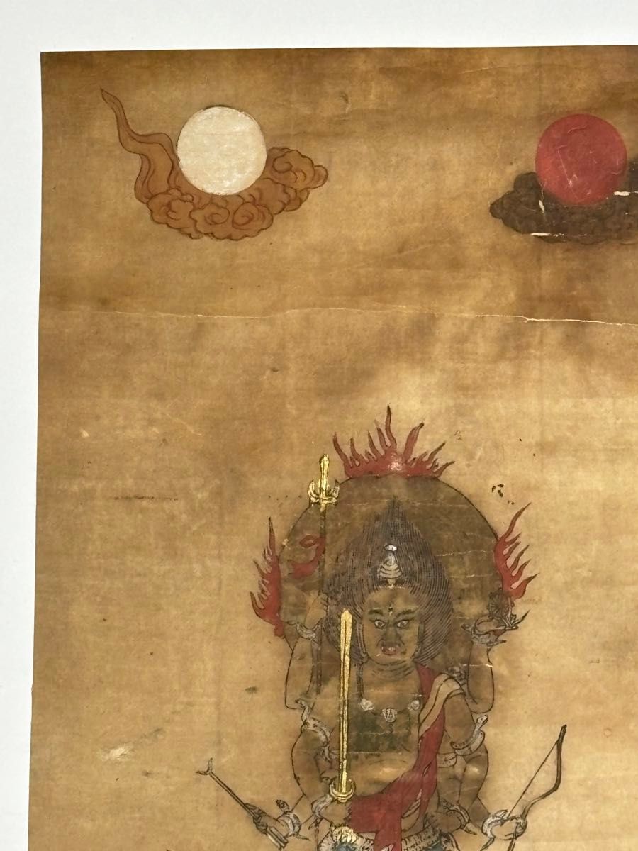 摂州四天王寺庚申堂 青面金剛」彩色木版刷 1枚|和本古典籍江戸時代仏教