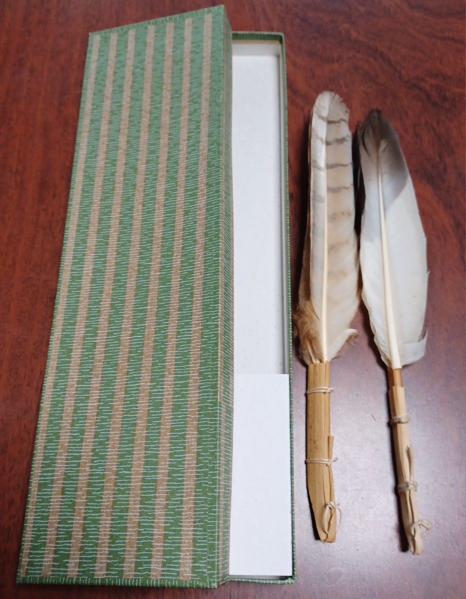 羽箒 千家流 風炉用茶道具 炭点前 竹皮持手 紙箱付き 羽根全体長さ30cm