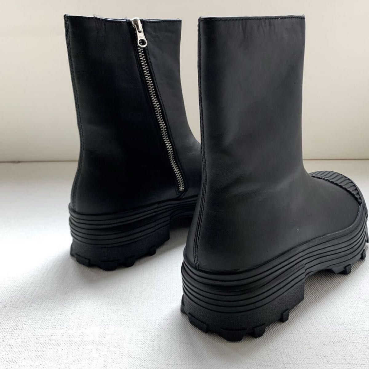 新品 カンペール ラボ Camper LAB Traktori 黒 41 レザー ジップブーツ