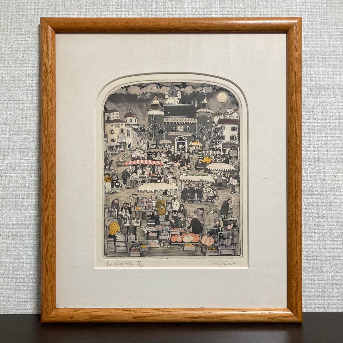 真作】グラハム・クラーク 手彩色エッチング 直筆サイン 版画 絵画