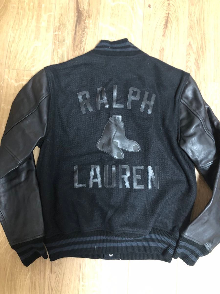 ラルフローレン ボストン レッドソックス レザー スタジャン M ralph