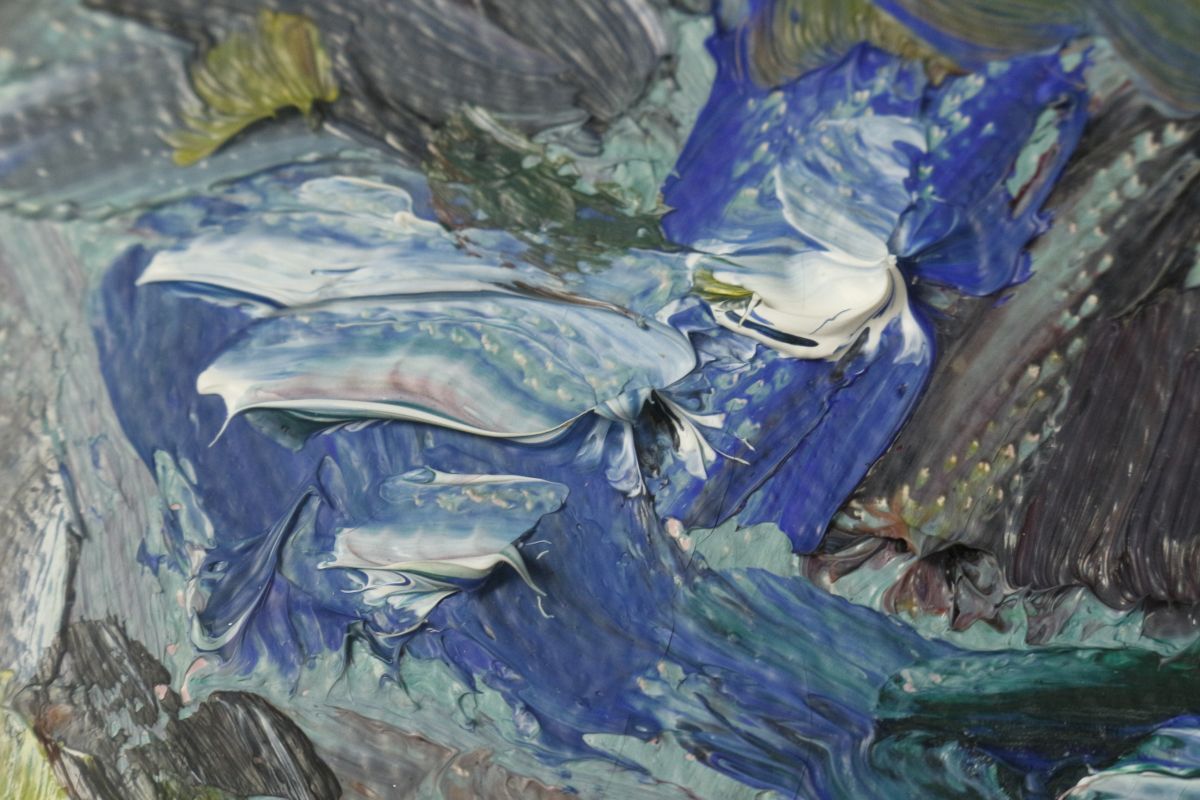 真作】 小林和作 「海」 アトリエにて直接購入品 油絵 油彩 4号 真作