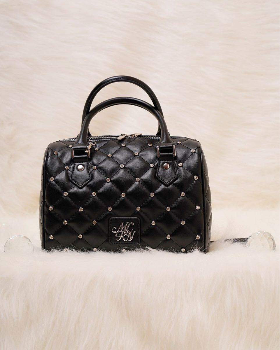 ミシェルマカロン MichellMacaron ビジューキルティングミニボストン