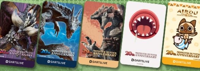 MONSTER HUNTER DARTSLIVE CARD「全5種類セット」 (モンスターハンター