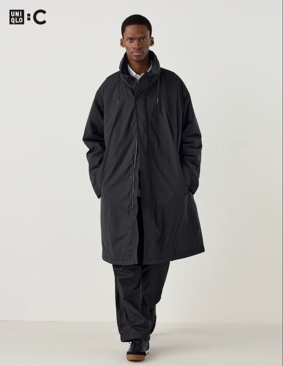 新品・未使用】UNIQLO C /ユニクロシー フーデッドコート 黒 Lサイズ