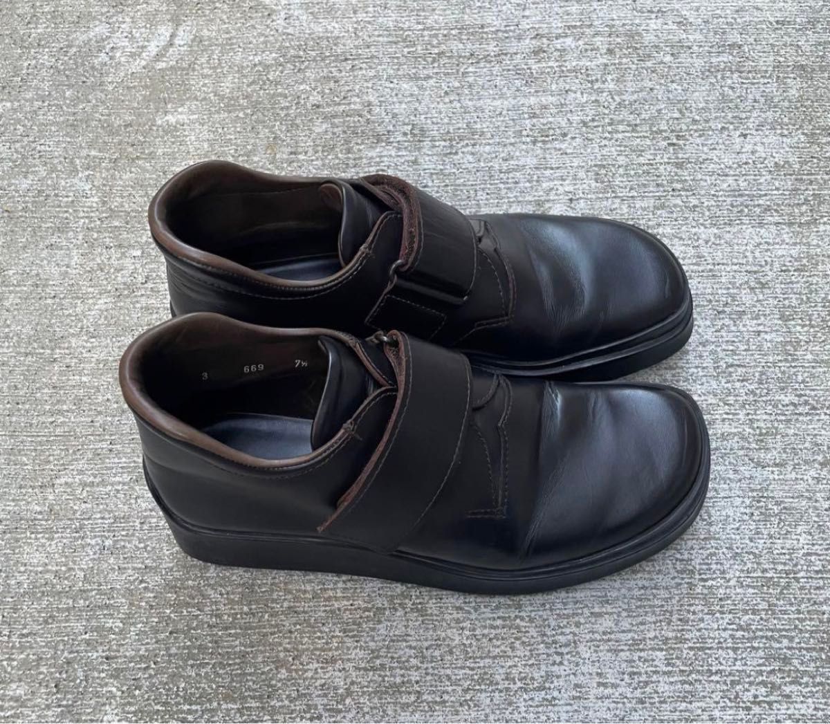 prada 99aw square toe lether shoes プラダアーカイブ｜Yahoo!フリマ