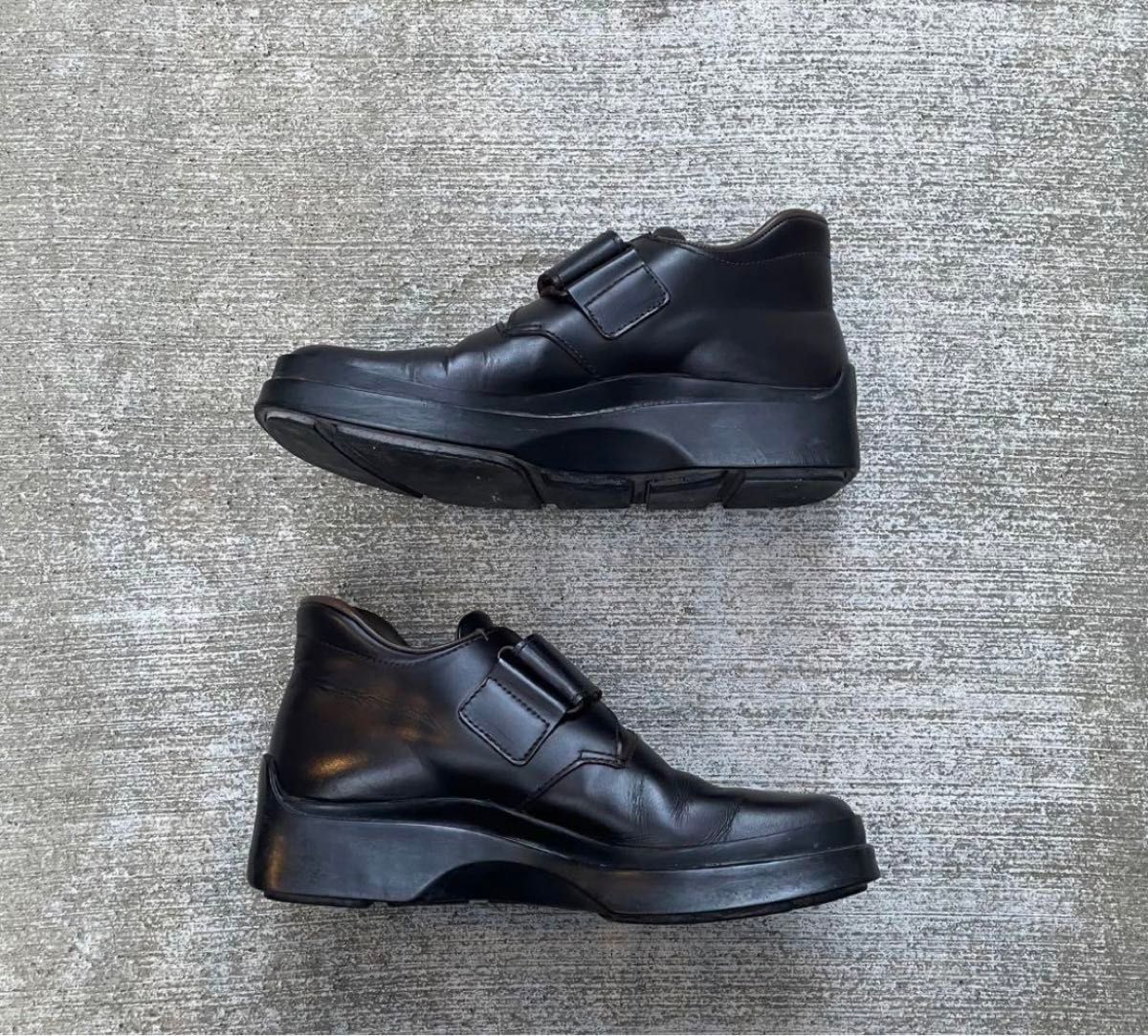 prada 99aw square toe lether shoes プラダアーカイブ｜Yahoo!フリマ