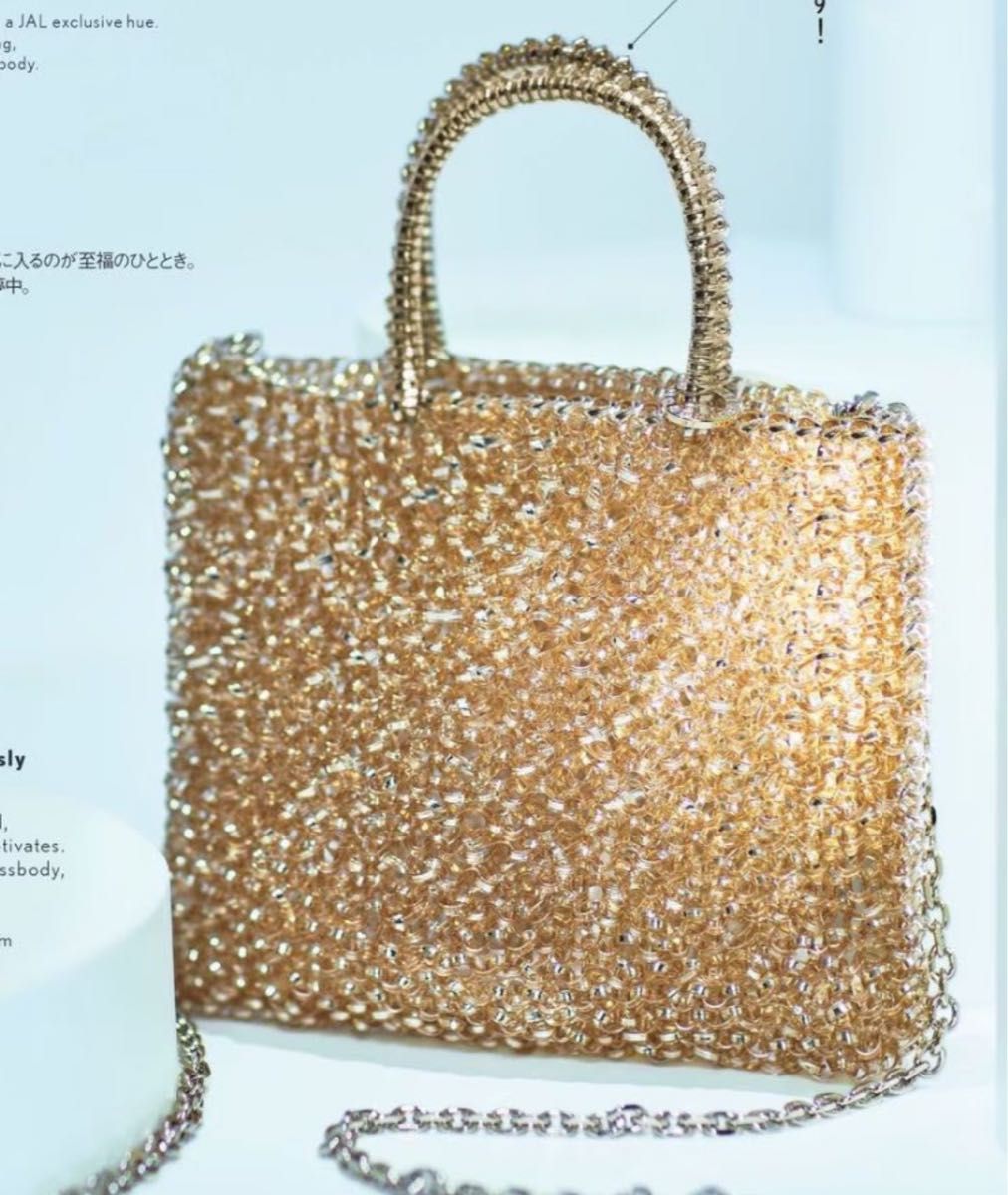 極美品 アンテプリマ ANTEPRIMA 2WAY ワイヤーバッグ シャンパン