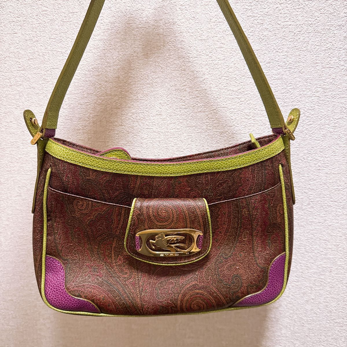 エトロ ETRO ワンショルダーバッグ ハンドバッグ レザー ペイズリー