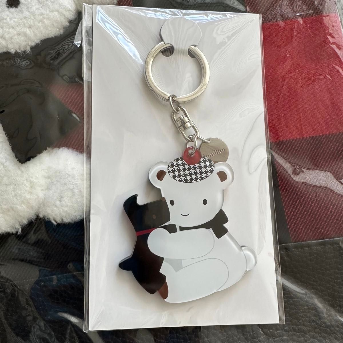 ファミリア familiar デニムバッグ vipday 本革 くま リバティ