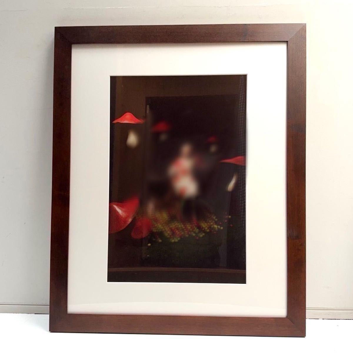 在庫25】額 額縁 木製 焦茶 ダークブラウン 大きいサイズ アート 写真