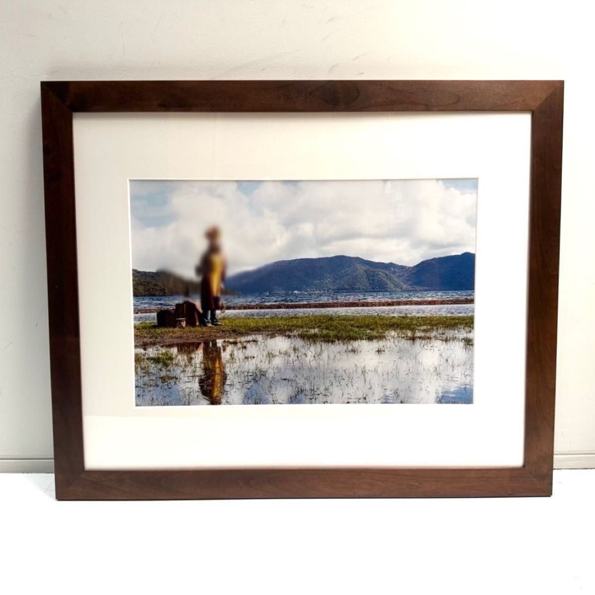 在庫25】額 額縁 木製 焦茶 ダークブラウン 大きいサイズ アート 写真