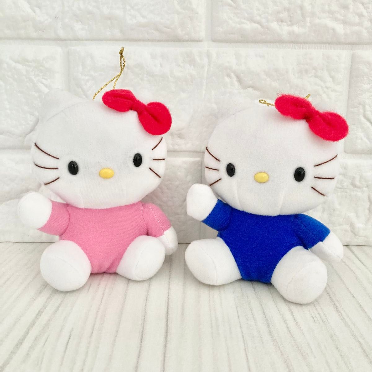 希少 1992年 当時物 レトロ ハローキティ ぬいぐるみ マスコット 2点