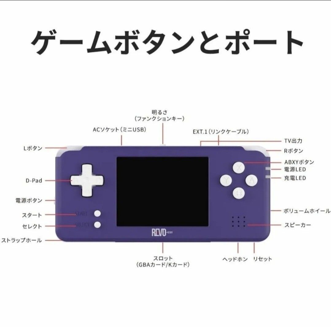 未使用】ゲームボーイアドバンス TV出力 Revo K101 Plus GBA 互換機