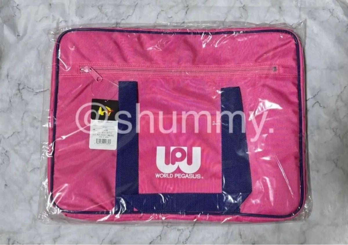 新品未使用】ワールドペガサス スクールバッグ ピンク ワッペ スクバ