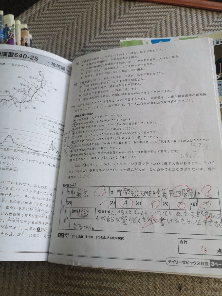 SAPIX 2023年 6年 社会 テキスト デイリーサピックス + 土特 weekly