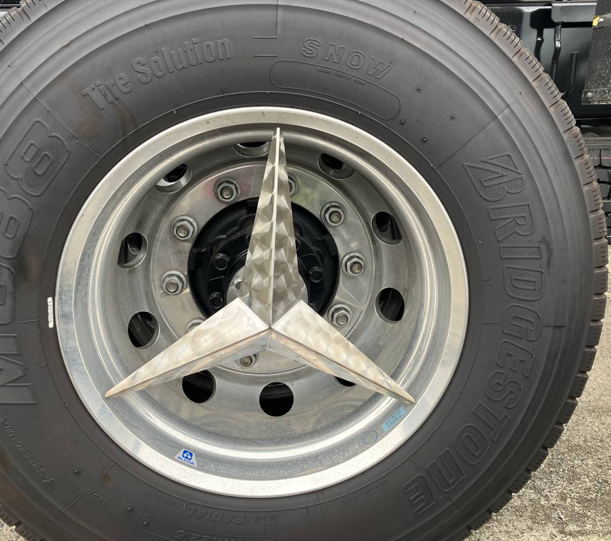 ウロコステンレス製 大型車用 22 5インチ うろこ ホイールスピンナー 2