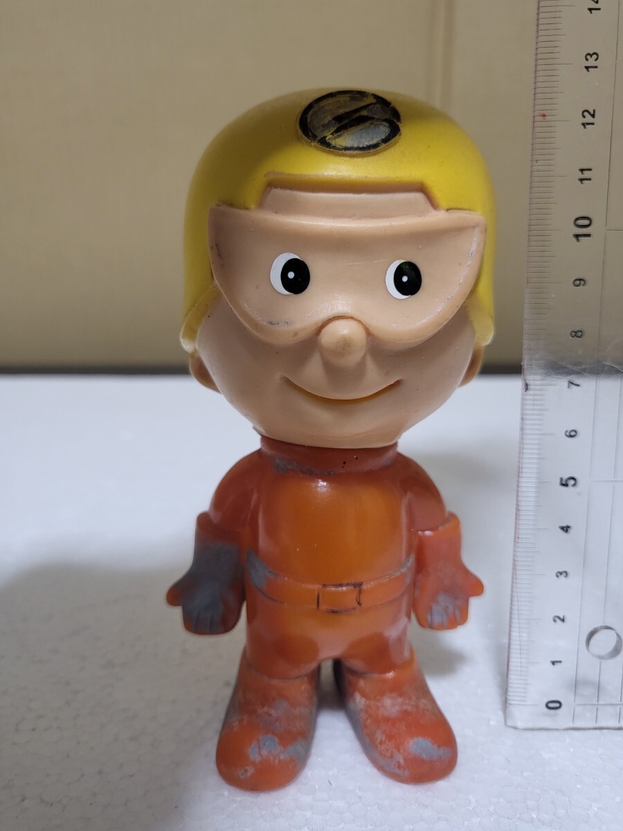 昭和レトロ 当時物 アンティークソフビ 非売品貯金箱 企業ソフビ 東北