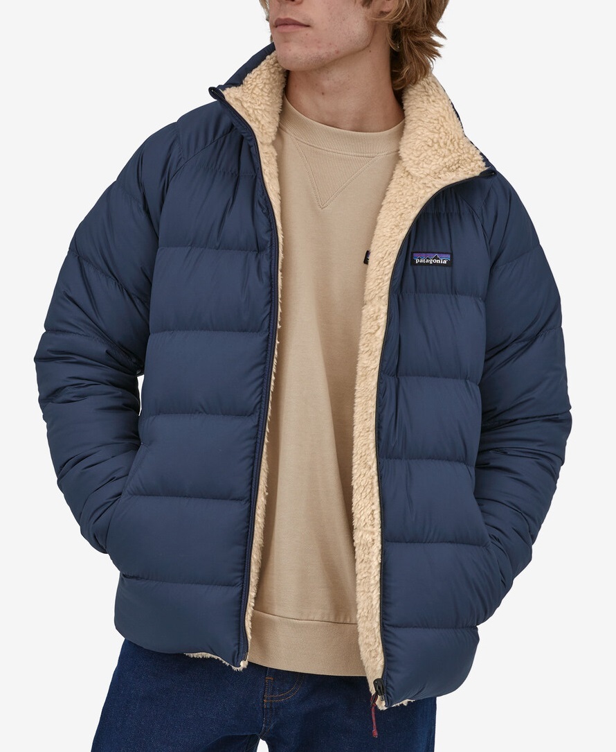 新品 パタゴニア メンズ リバーシブル サイレント ダウンジャケット