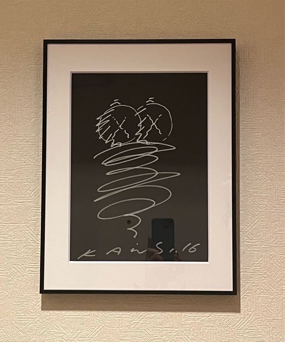 真作 KAWS カウズ 直筆原画 絵画 ART イラスト作品 サイン入(その他