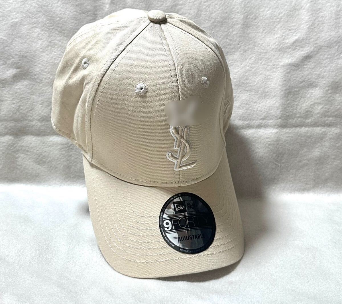 Saint Laurent ×New ERAコラボ キャップ ベージュ帽子 サンローラン