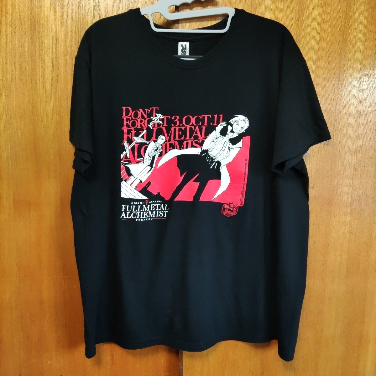 鋼の錬金術師 ハガレン 漫画 Tシャツ 黒 ブラック XL ユーロ プロモ