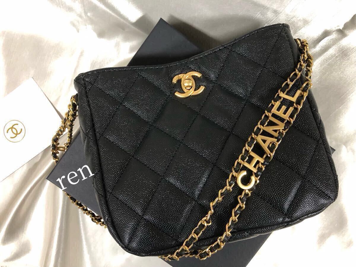 新品 CHANEL シャネル ノベルティ ショルダーバッグ ブラック ゴールド