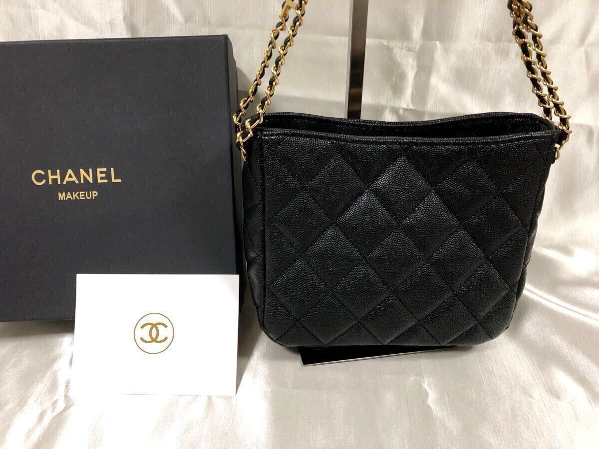 新品 CHANEL シャネル ノベルティ ショルダーバッグ ブラック ゴールド