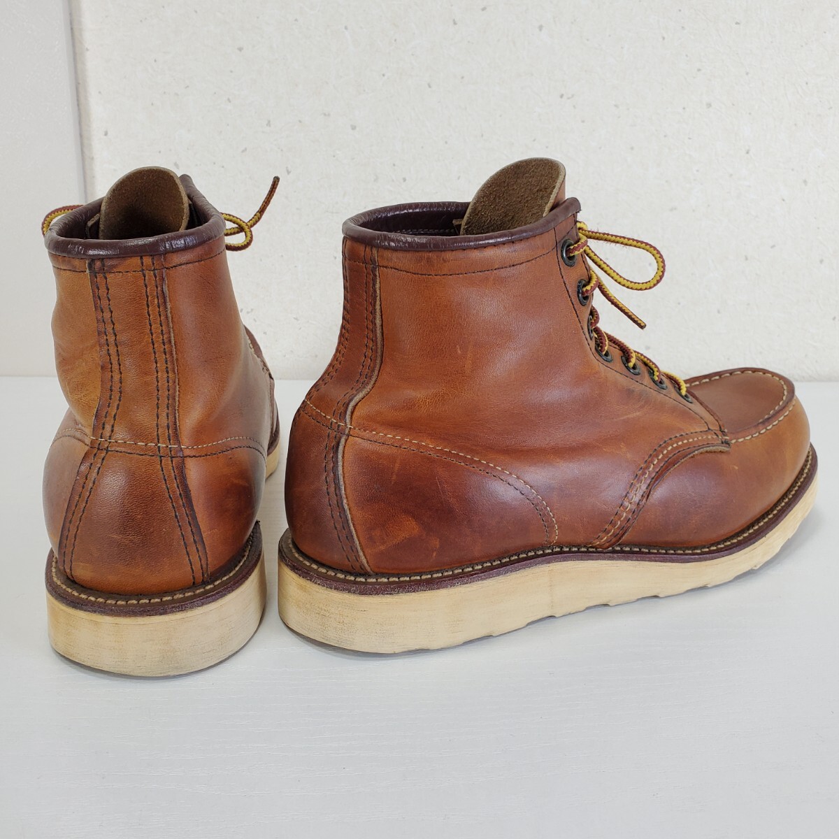 美品 刺繍縦羽タグ/99年製 REDWING レッドウィング 875 レザー