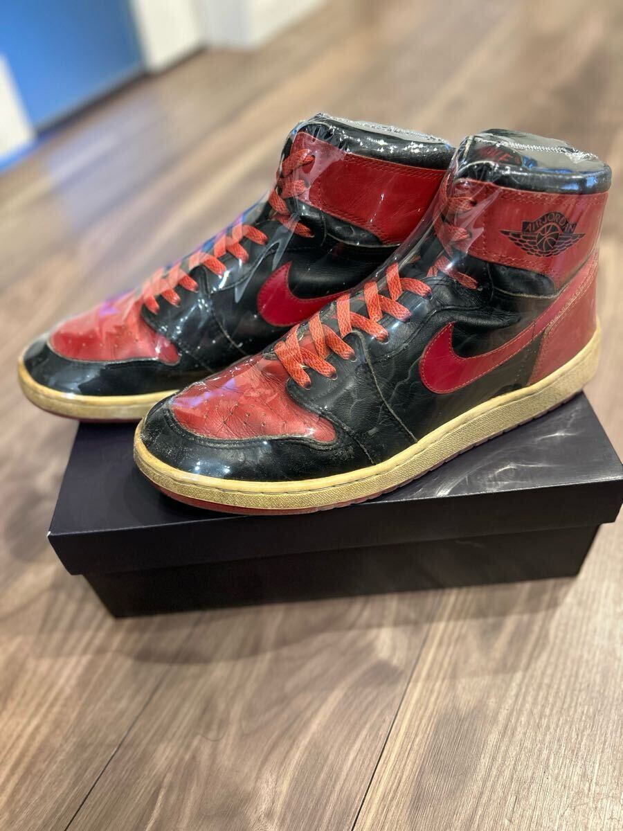 Yahoo!オークション - NIKE AIR JORDAN1 1985 bred 赤 黒 11 2/1 ジョ