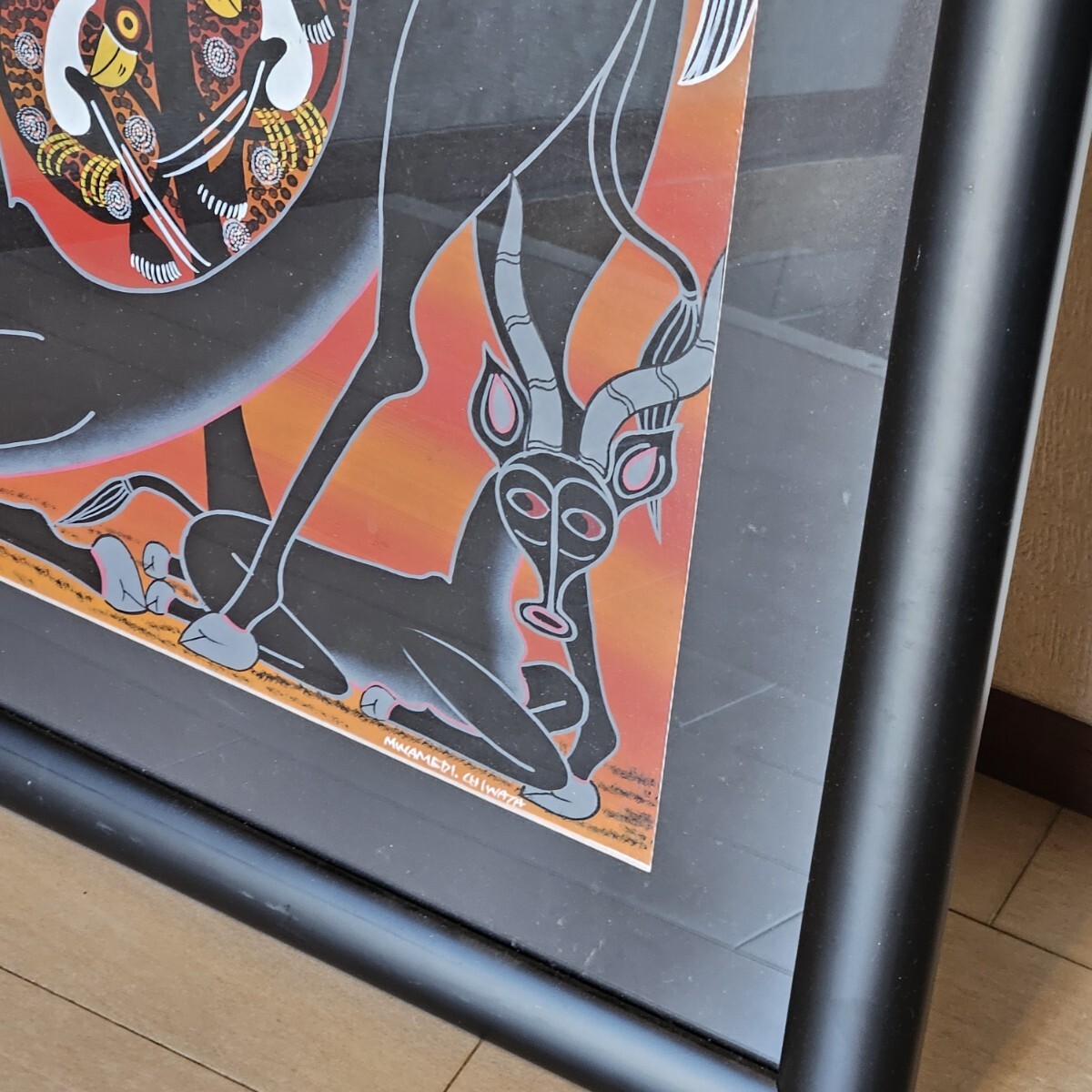 アフリカ 絵画 アート ティンガティンガ チワヤ レイヨウ 鳥 楽園 動物園