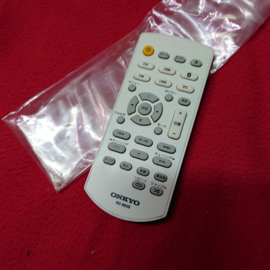 5 / 5 ONKYOオンキヨーCDレシーバーシステムCR-U6用 リモコンRC-893S