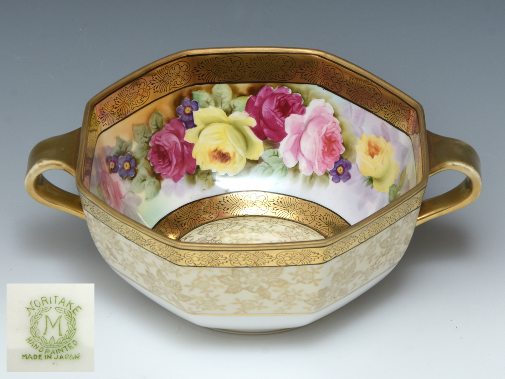 オールドノリタケ 即決（旧家・蔵出し）（オールドノリタケ・薔薇に