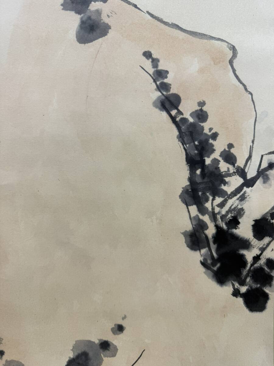 古美術 中国書画 掛け軸 中国・近現代 潘天寿書「蛙憩図立軸」紙