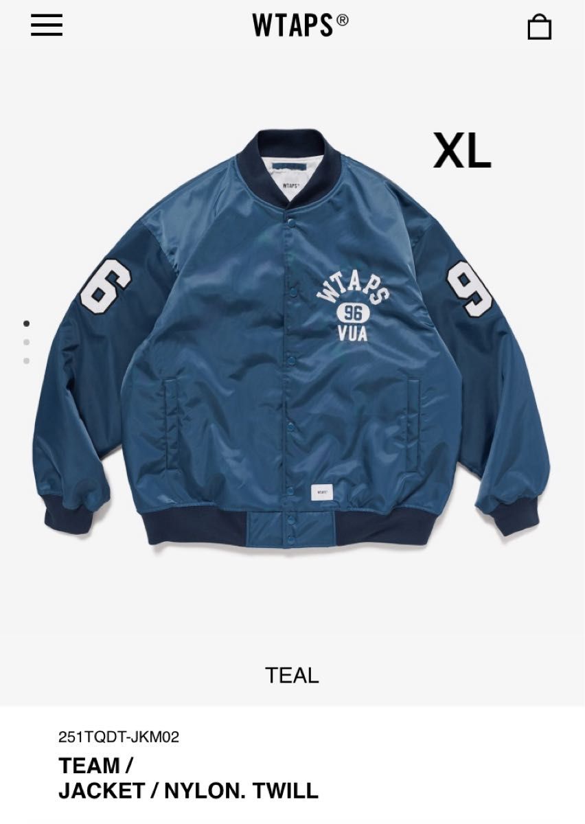 WTAPS 25ss TEAM JKT TEAL XL 新品 未試着｜Yahoo!フリマ（旧PayPay